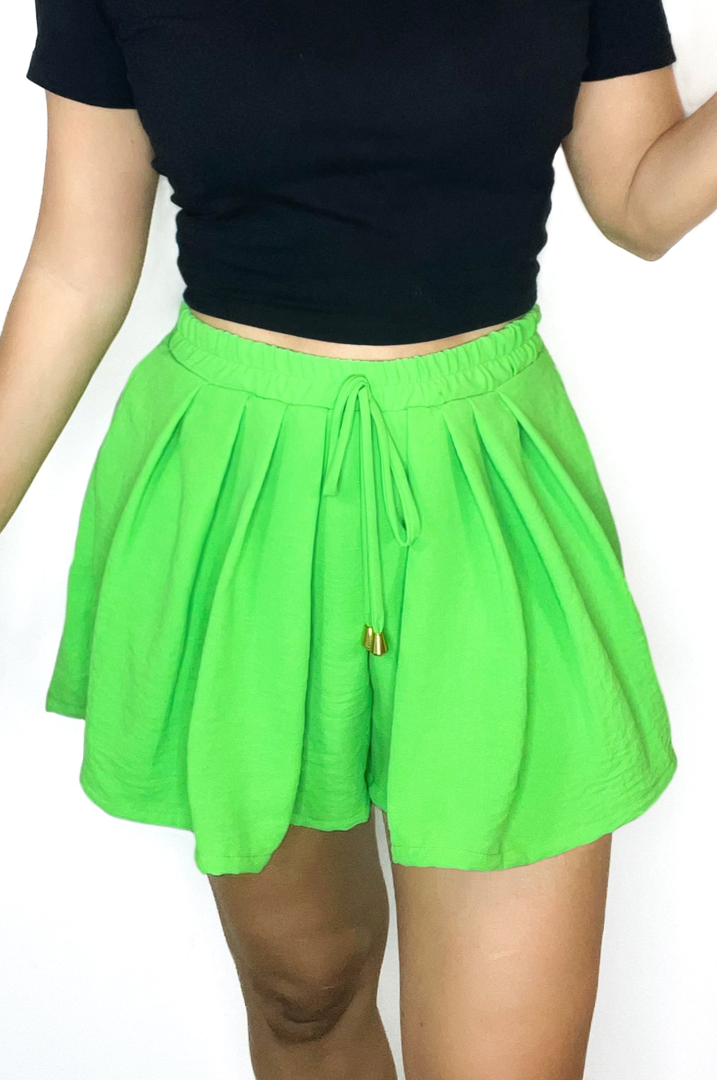 Flowy Resort Shorts - Lime Green