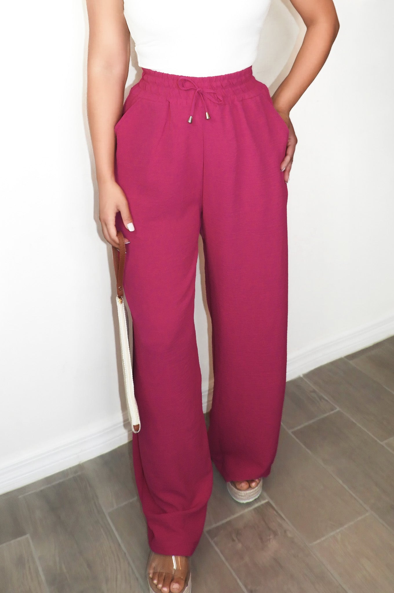 Paradise Wide-Leg Pants - Pink