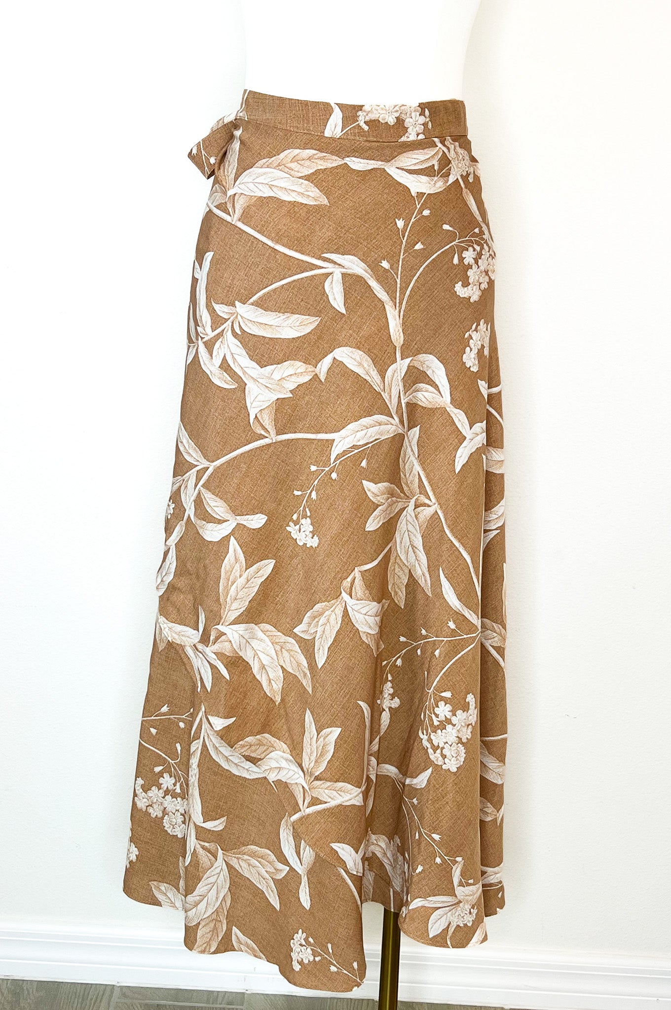 Sepia Midi Wrap Skirt