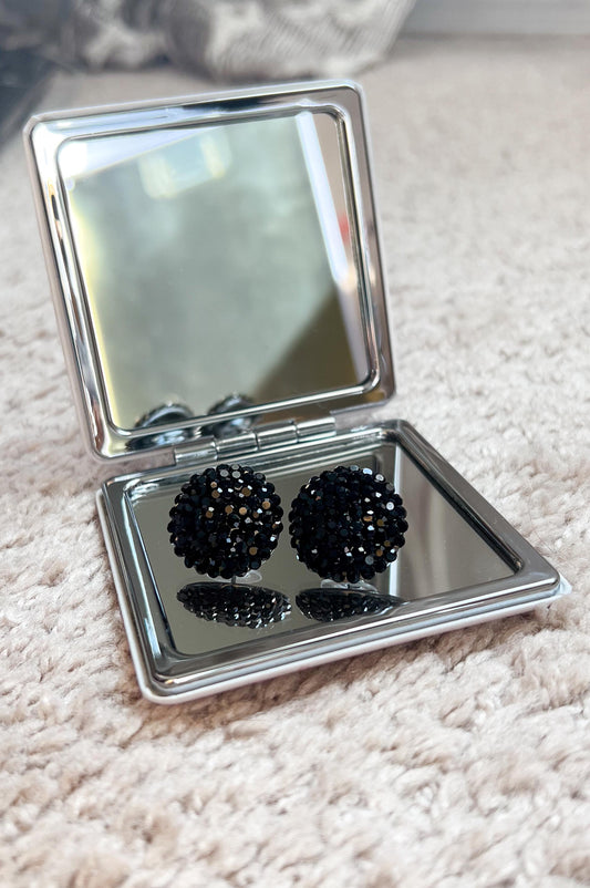 Spherelet Crystal Stud Earrings - Black