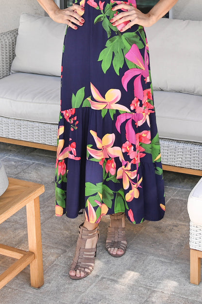 Flora Hibiscus Maxi Dress