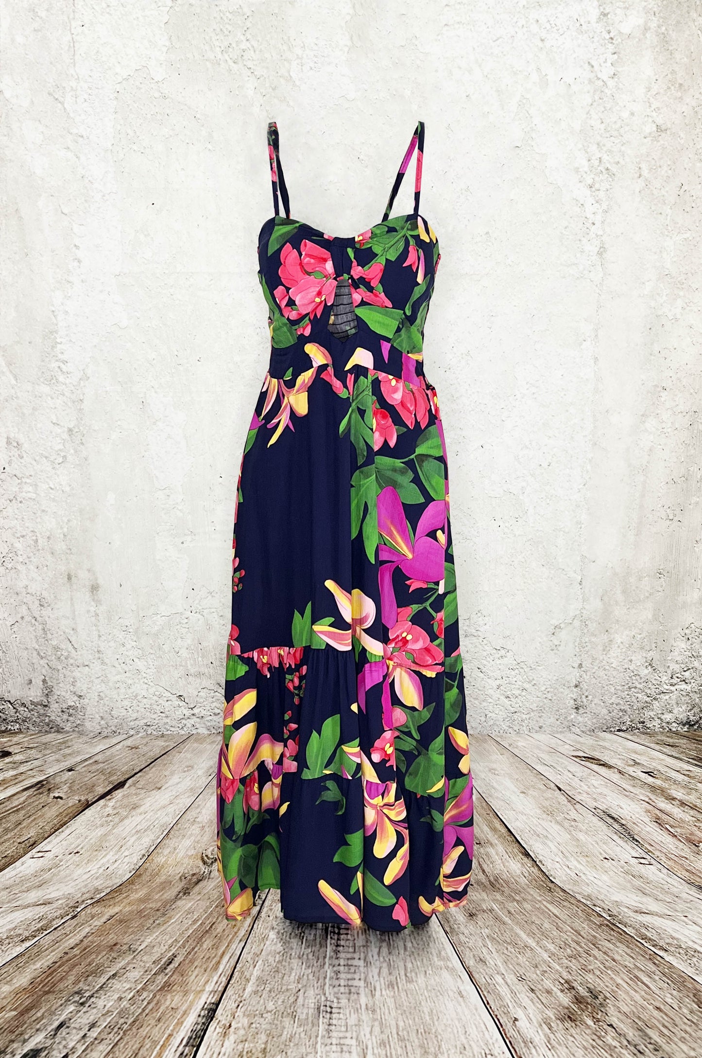 Flora Hibiscus Maxi Dress