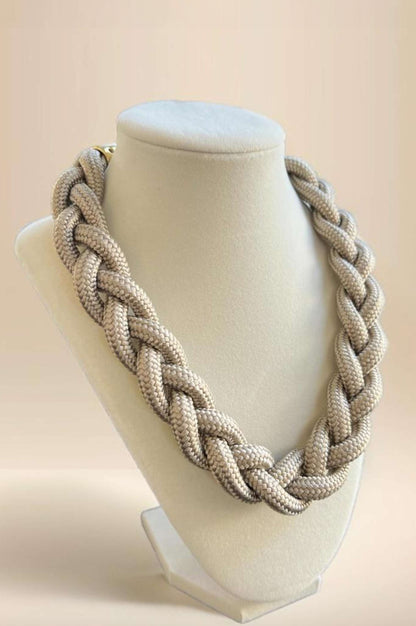 Ipire 3 IN 1 Braided Neckalce - Ecru