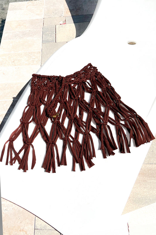 Knotted Cover-Up Skirt | Brown