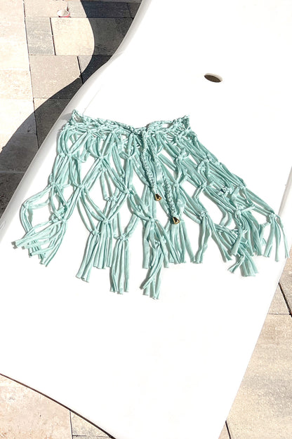 Knotted Cover-Up Skirt | Aqua Blue