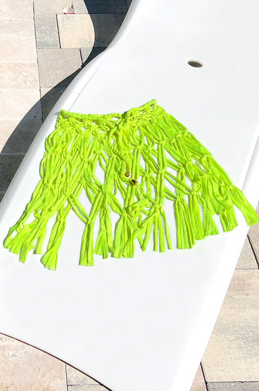 Knotted Cover-Up Skirt | Neon