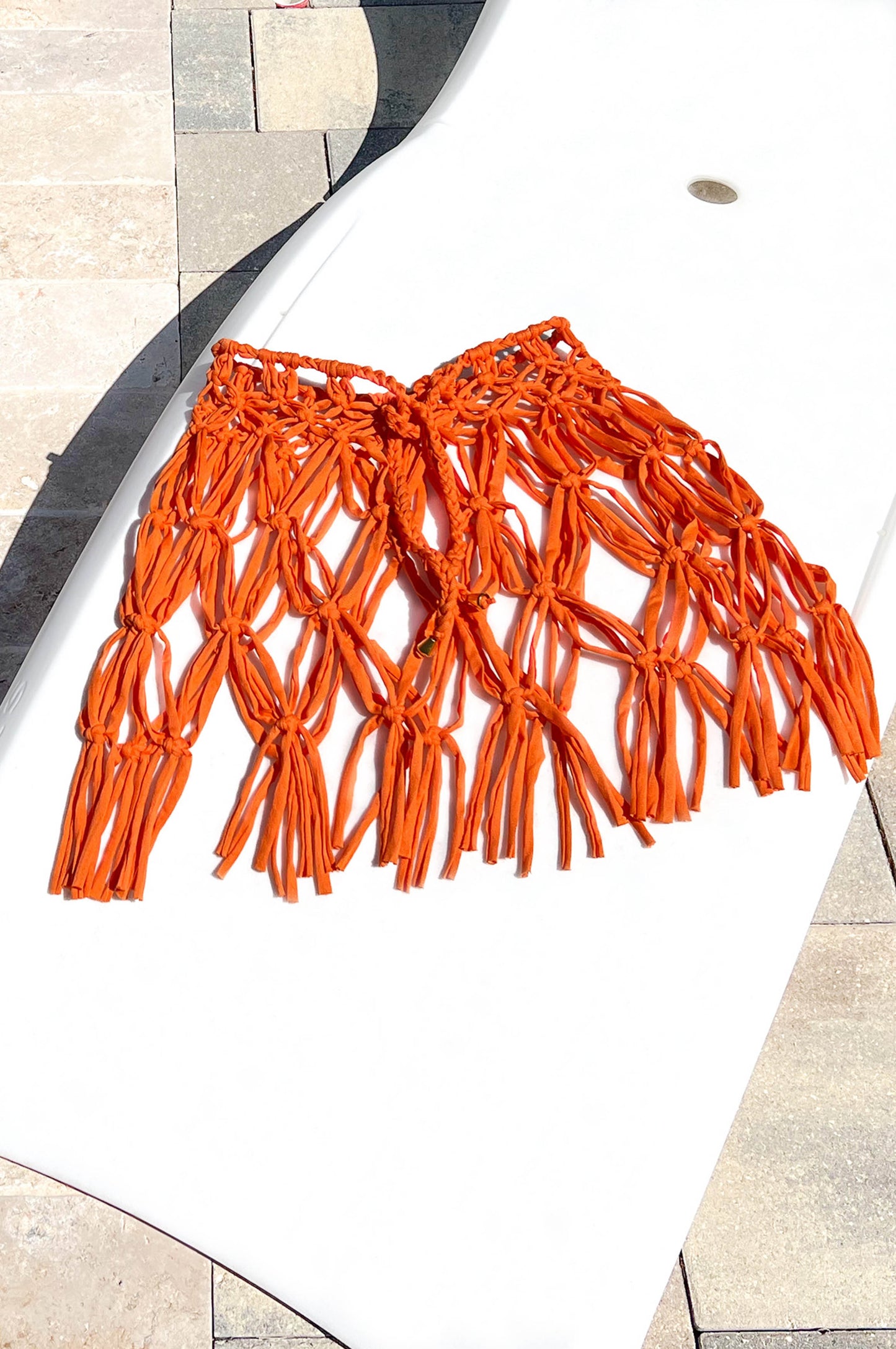 Knotted Cover-Up Skirt | Orange