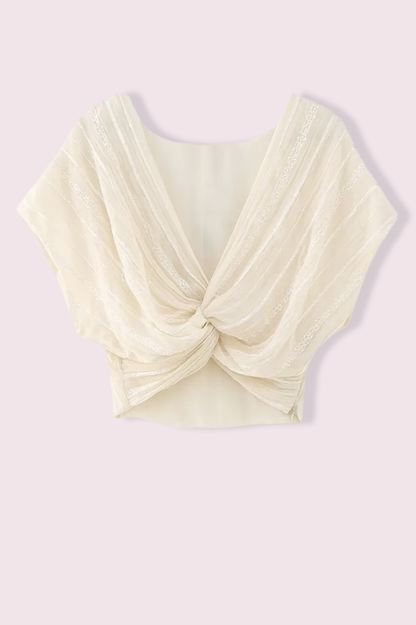 Camellia Front Knotted Blouse