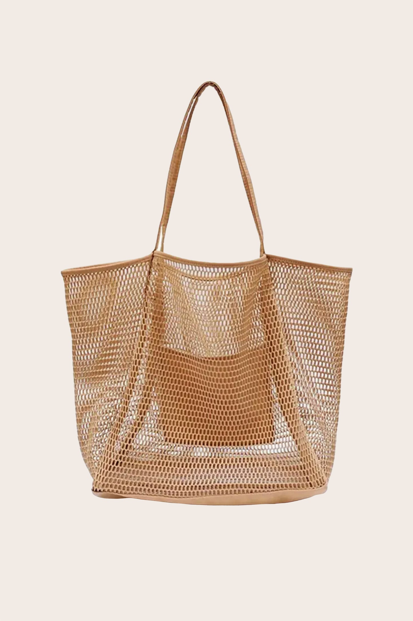 Mesh Tote Beach Bag | Khaki