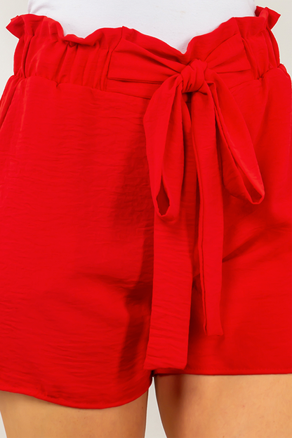 Mache Tie-Waist Paperbag Shorts