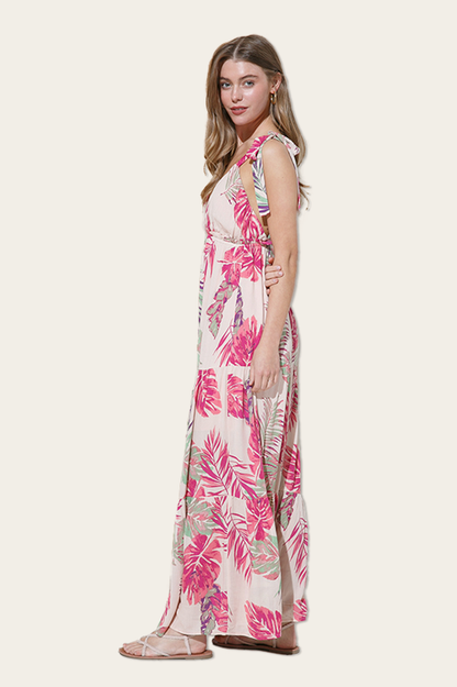 Pink Lemonade Tropical Maxi Dress