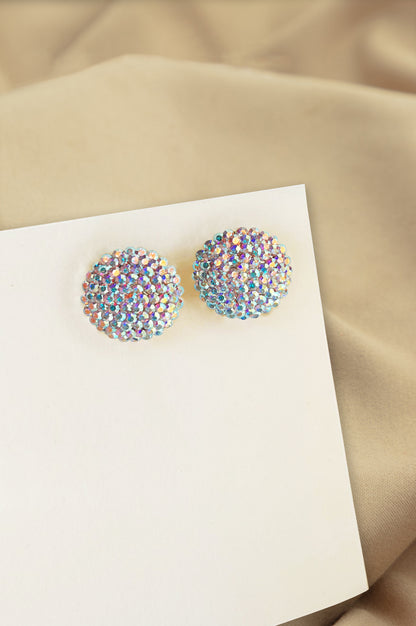 Spherelet Crystal Stud Earrings - Iridescent