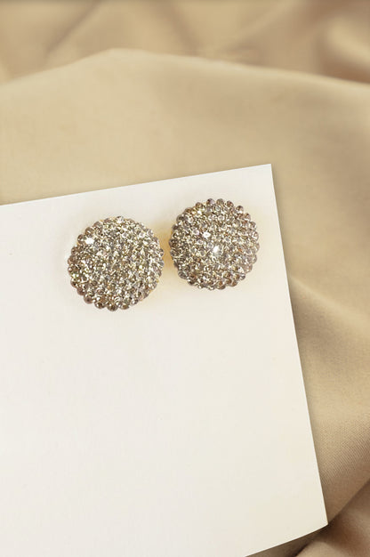 Spherelet Crystal Stud Earrings - Champagne